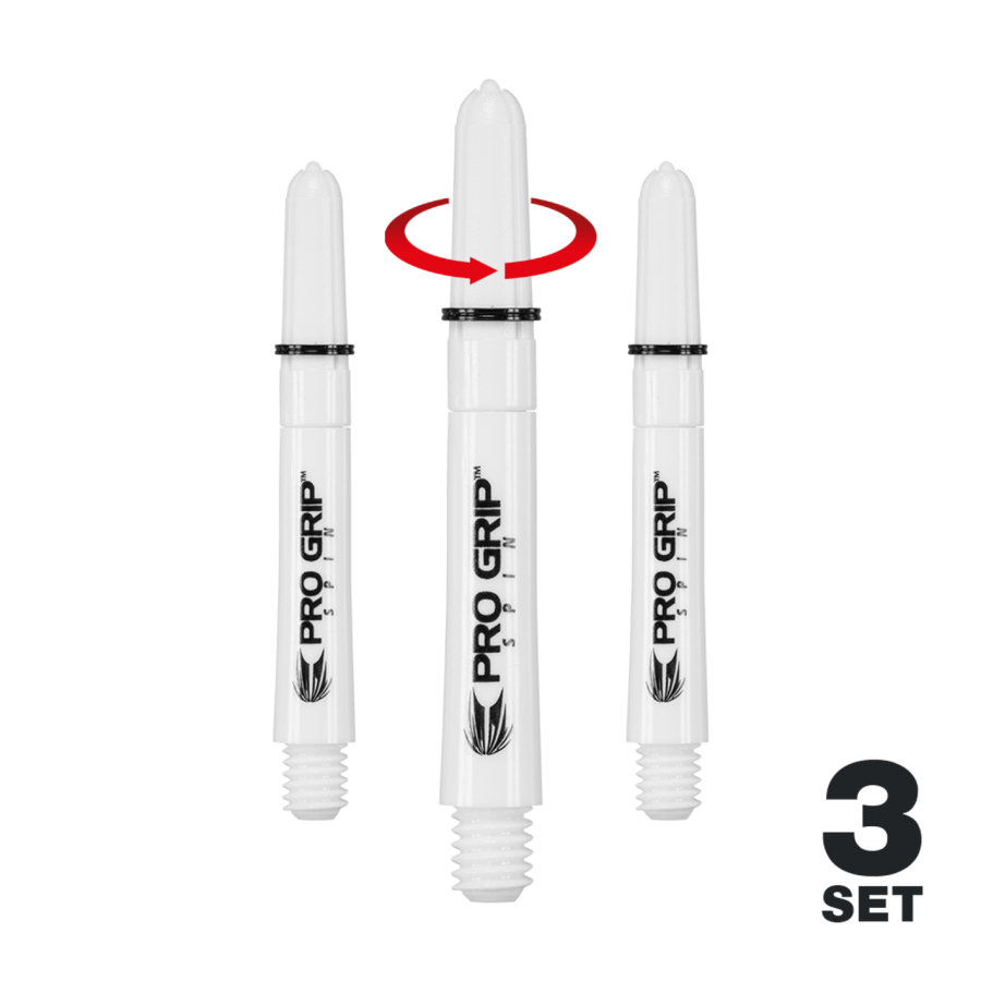 Target Pro Grip Spin Shafts - 3 Sets - Weiß Intermediate 41mm