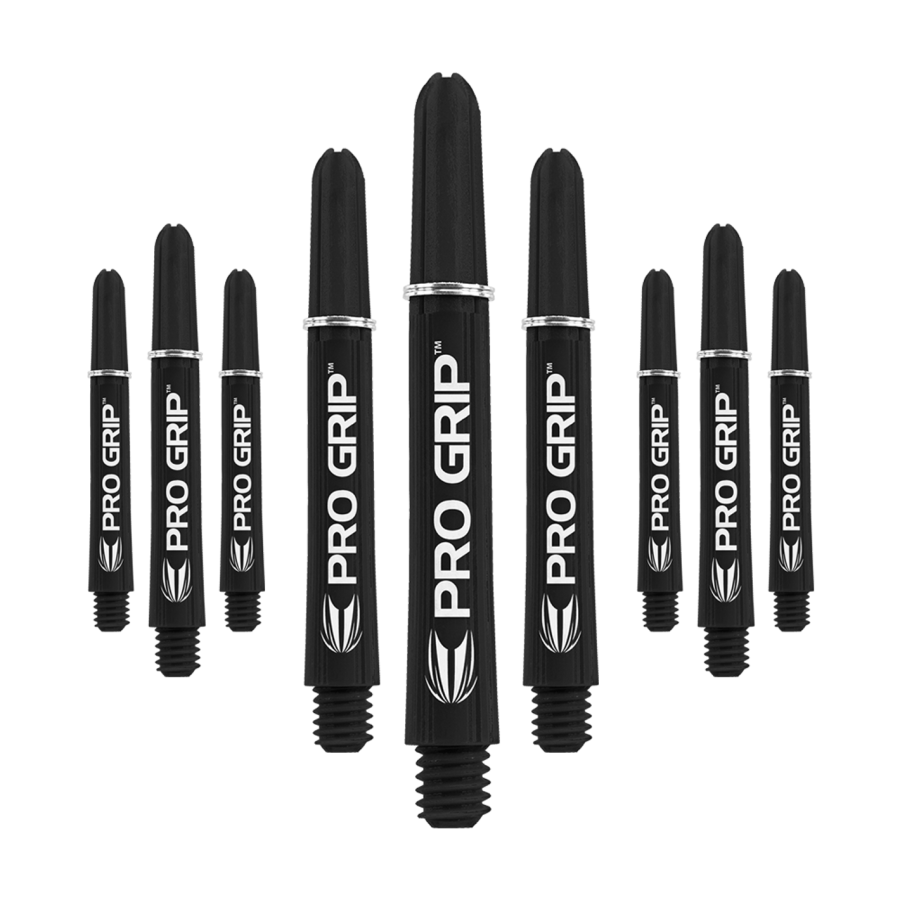 Target Pro Grip Shafts - 3 Sets - Schwarz Short plus 37,5mm