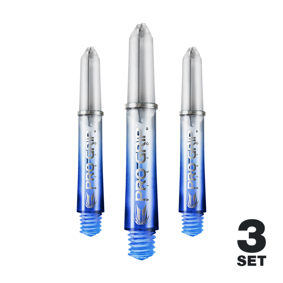 Target Pro Grip Vision Shafts - 3 Sets - Blau Short 34mm