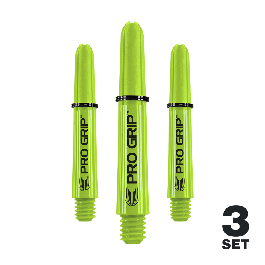 Target Pro Grip Shafts - 3 Sets - Lime Green Intermediate 41mm
