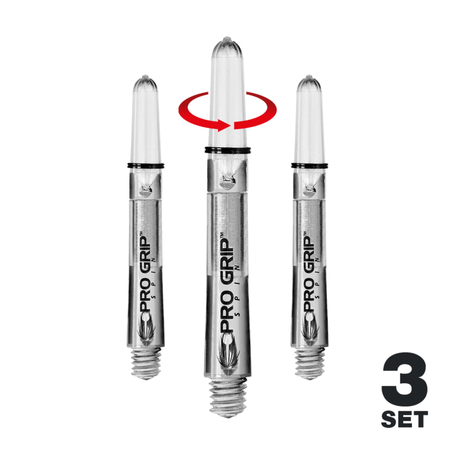 Target Pro Grip Spin Shafts - 3 Sets - Transparent Intermediate 41mm