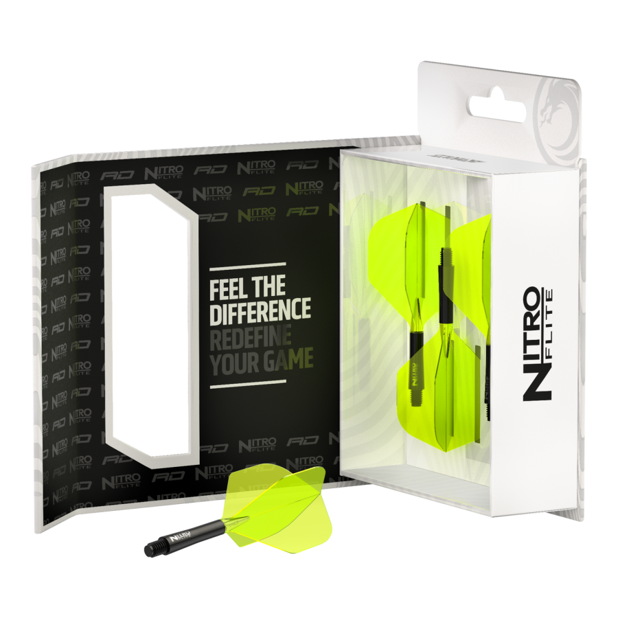 Nitro Flite - Black Shaft Yellow Flights No2