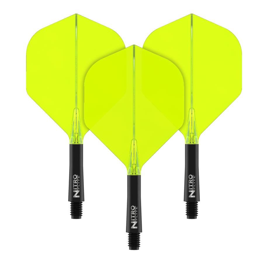 Nitro Flite - Black Shaft Yellow Flights No2