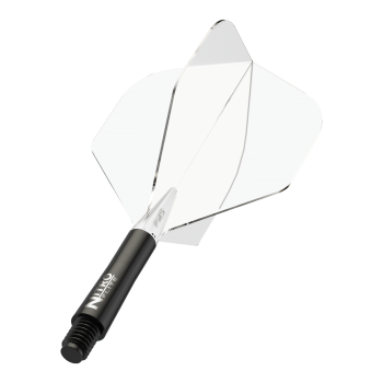 Nitro Flite - Black Shaft Clear Flights No2 short